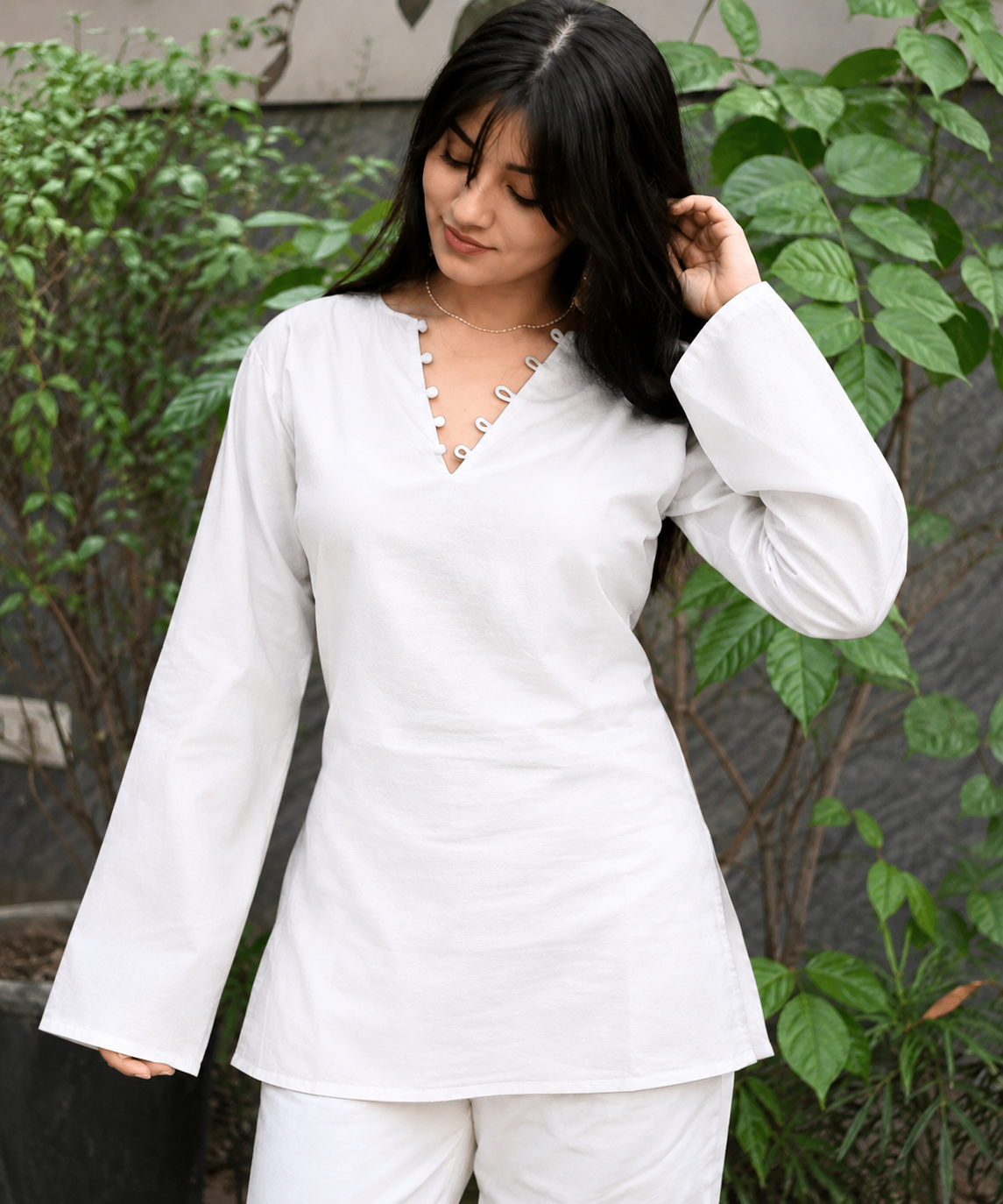 Elegant Lace-Up Back Kurti By ~ Kurti Room ❤️